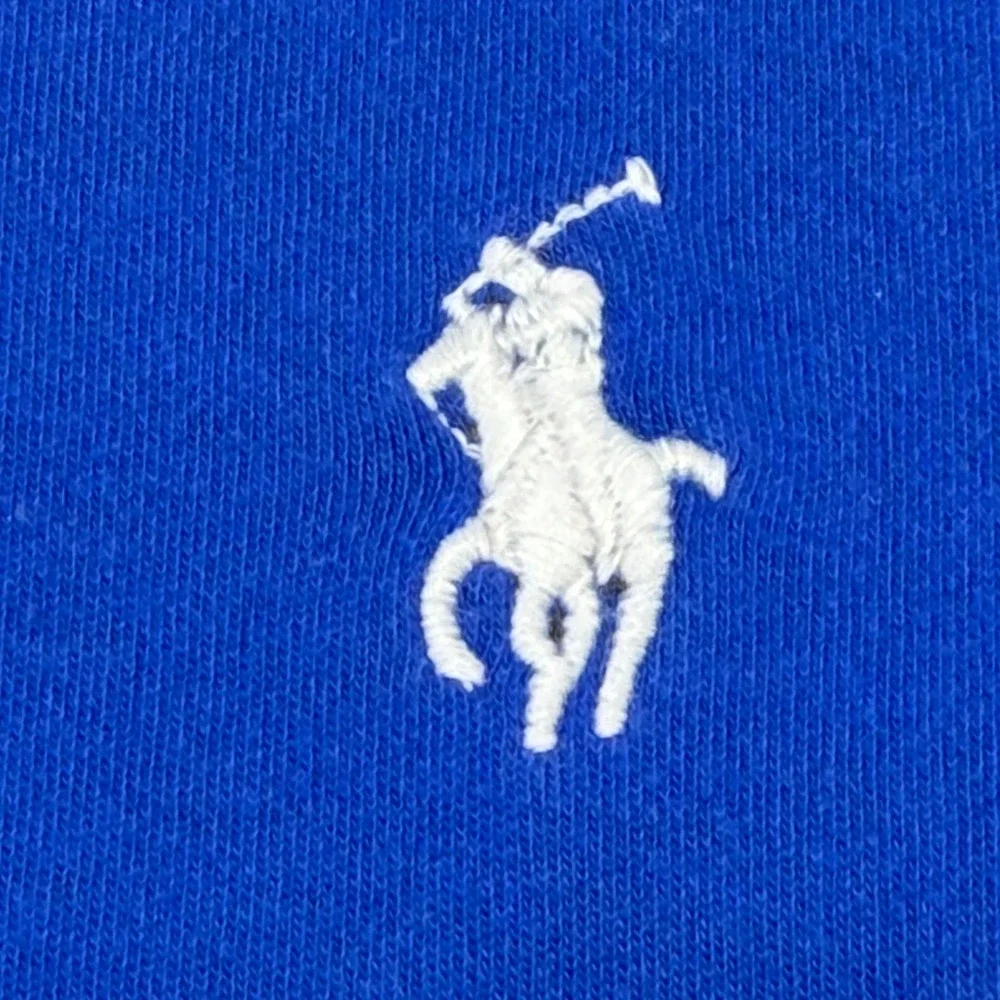 Polo Ralph Lauren Pullover Mens 2XLT Blue Pima Cotton Quarter Zip Tall Pony Logo